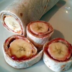 A picture of Vickys Banana Burritos, GF DF EF SF NF.