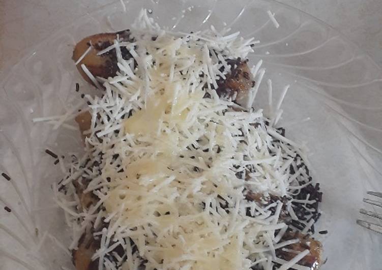 59. Pisang keju coklat