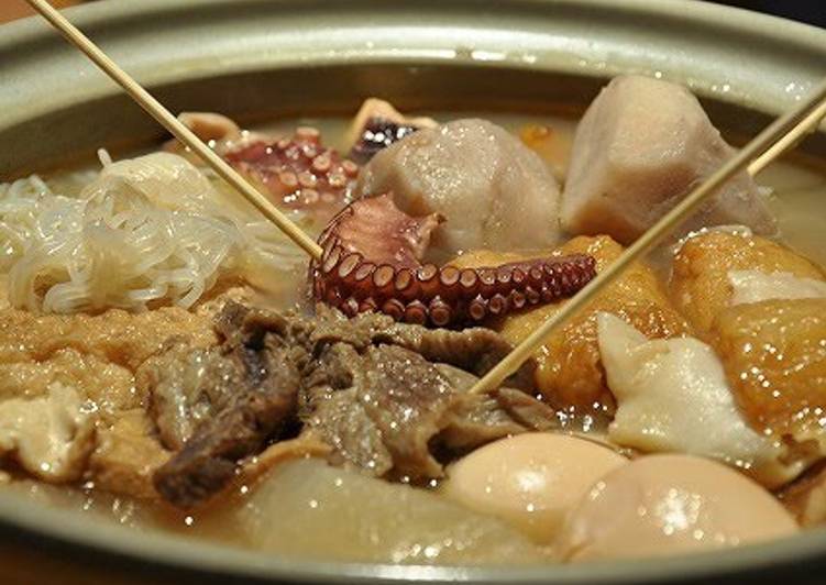 Simple Way to Prepare Perfect Our Family&#39;s Oden Hot Pot Made With Delicious Broth