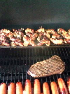 A picture of Marinated bacon wrapped Shrimp.