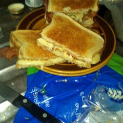 A picture of Cheese & bacon toasty.