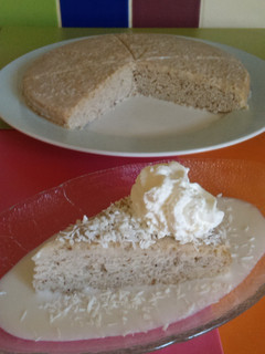 A picture of Vickys Tres Leche Cake, GF DF EF SF NF VG.