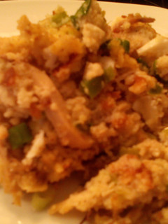 A picture of Old Fashioned Cornbread Dressing.