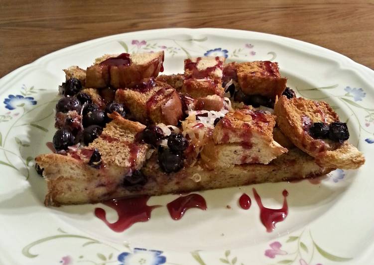 Step-by-Step Guide to Prepare Homemade Blueberry coconut french toast