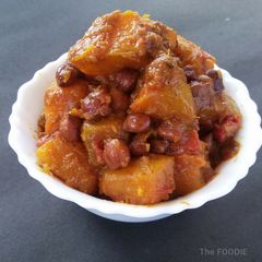 Pumpkin masala with Chickpea A picture of Pumpkin masala with Chickpea.