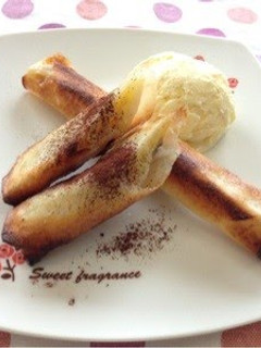A picture of Grilled Banana Spring Rolls.