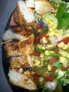 A picture of southwest grilled chicken salad.