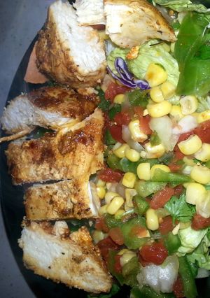 A picture of southwest grilled chicken salad.