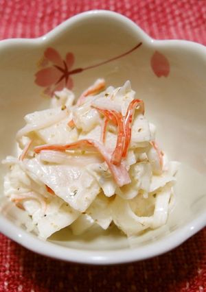 A picture of Daikon Radish & Crab Mayonnaise Salad.