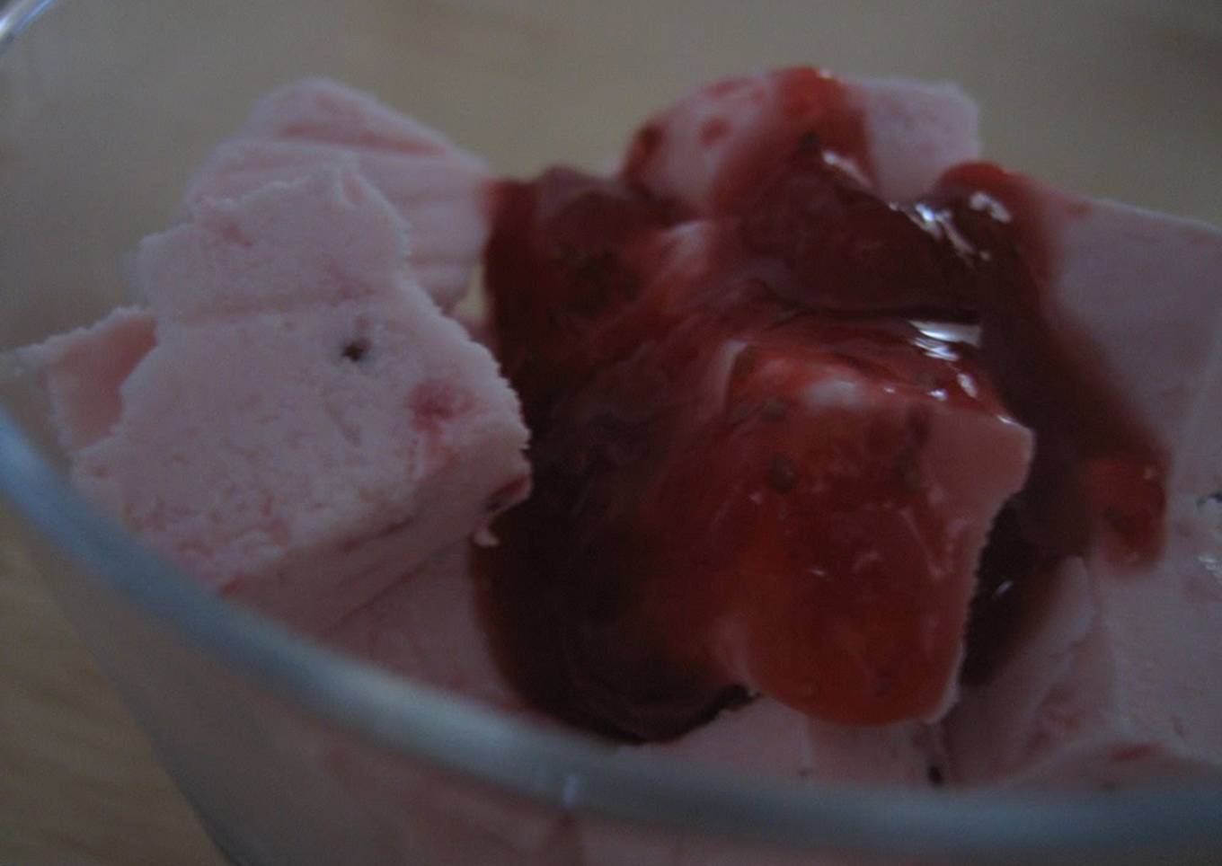 Strawberry and Cream Cheese Ice Cream