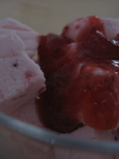 A picture of Strawberry and Cream Cheese Ice Cream.