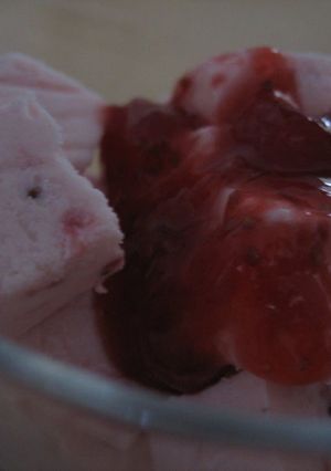 A picture of Strawberry and Cream Cheese Ice Cream.