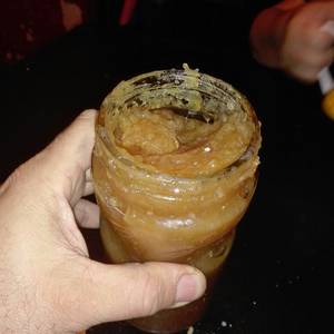 Mermelada de manzana y pera en olla a presión