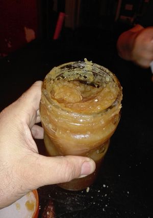Una foto de Mermelada de manzana y pera en olla a presión