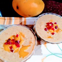 Jaggery mango custard A picture of Jaggery mango custard.