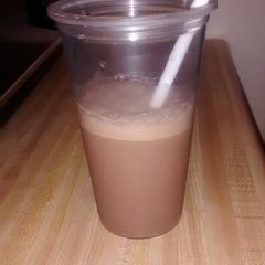 A picture of Protein and frappe drink.