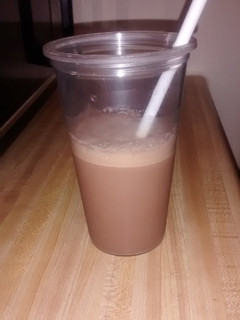 A picture of Protein and frappe drink.