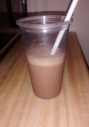 A picture of Protein and frappe drink.