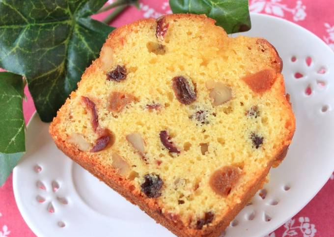 Eggless, Fatless 3 Ingredients Simple Fruit Cake (3 种食材简易杂果蛋糕） - Guai Shu  Shu