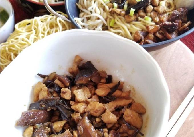 Cara Gampang Menyiapkan Ayam jamur isian mie ayam #ketopad #DEBM Anti Gagal