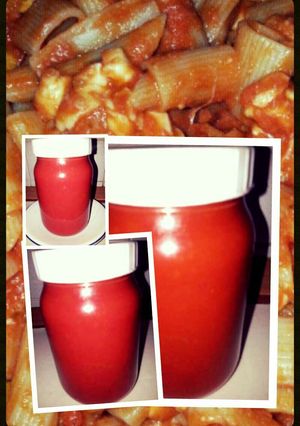 A picture of AMIEs PASTA with TOMATO SAUCE (version1)AMIEs PASTA al SUGO di POMODORO (versione 1).