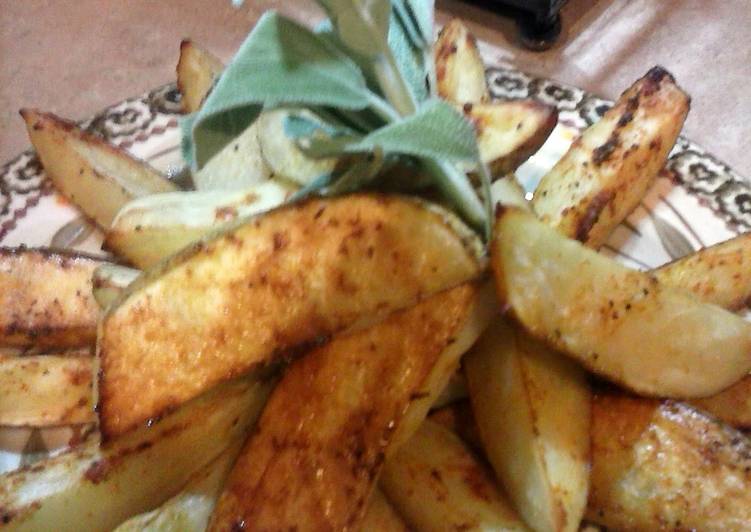 Roasted potato wedges