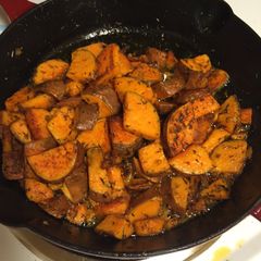 Pan Seared Sweet Potatoes A picture of Pan Seared Sweet Potatoes.