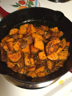 A picture of Pan Seared Sweet Potatoes.