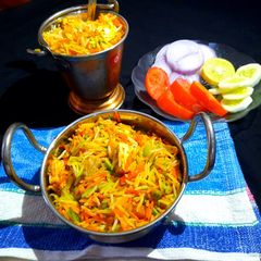 A picture of Angara vegetable Biryani.