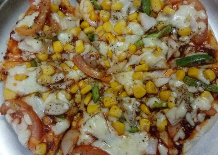 Veg pizza without oven