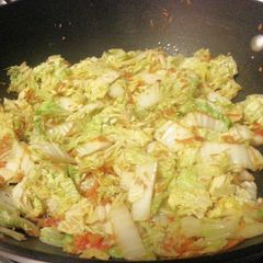A picture of Leah's Napa Cabbage Stir Fry.