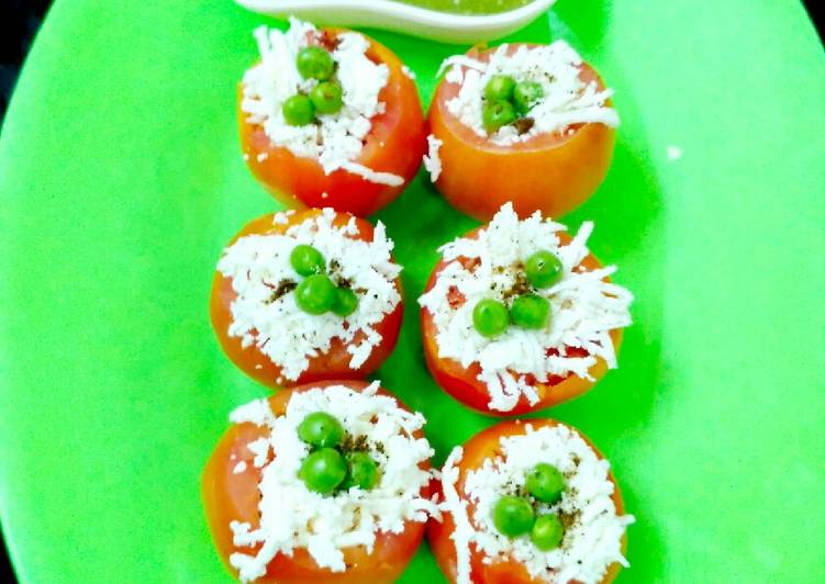 Tricolour Stuffed Tomatoes