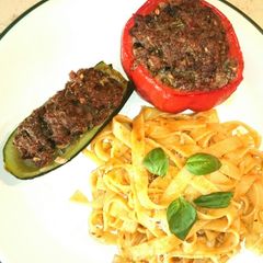 A picture of stuffed vegetables.