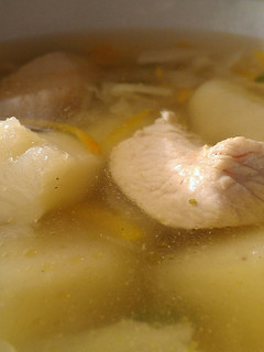 A picture of Chicken breasts soup.
