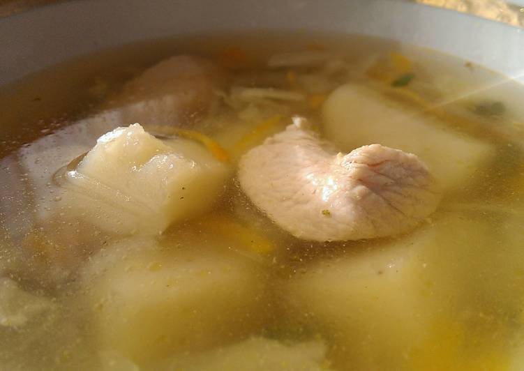Chicken breasts soup