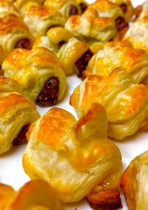A picture of Petite Chocolate & Peanut Butter Croissants.