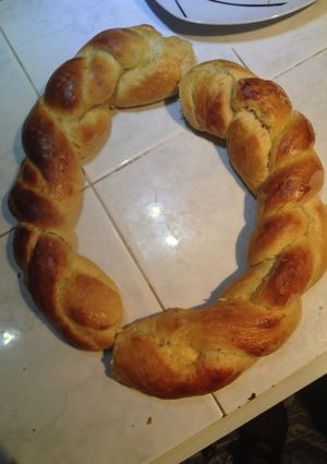 Una foto de Pan dulce trenzado