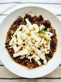 Seppie con lenticchie e champignon al rosmarino