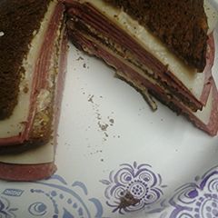A picture of Salami on rye.