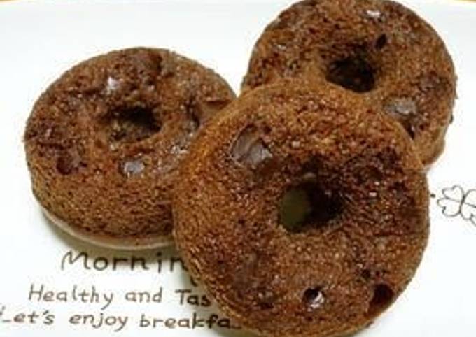 Fluffy, Rich Baked Chocolate Donuts With Pancake Mix