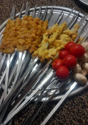 عکسی از دستور جوجه کباب زعفرونی😋