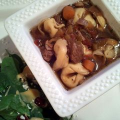 A picture of Beef Tortellini soup.