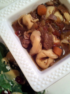 A picture of Beef Tortellini soup.