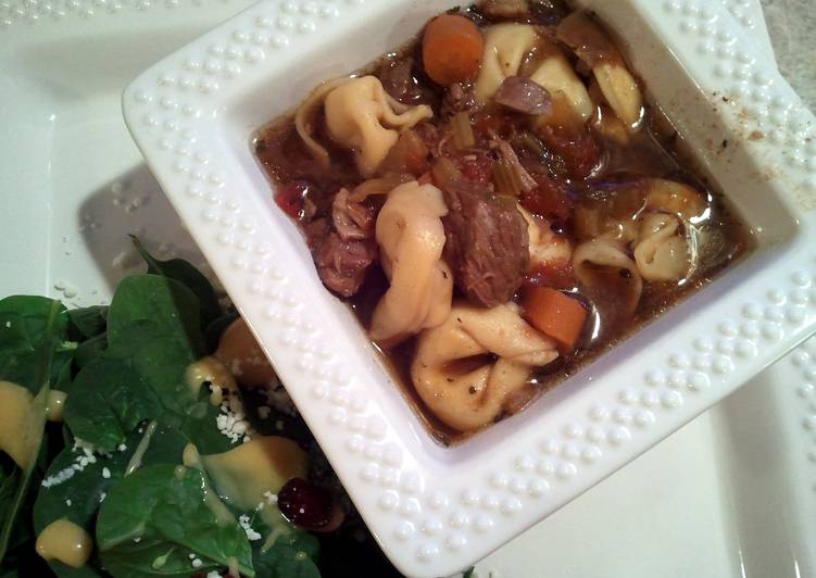 Super Yummy Beef Tortellini soup