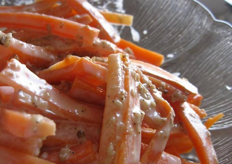 Easiest Way to Make Quick Just Mix and Microwave! Easy Sesame Mayo Carrots