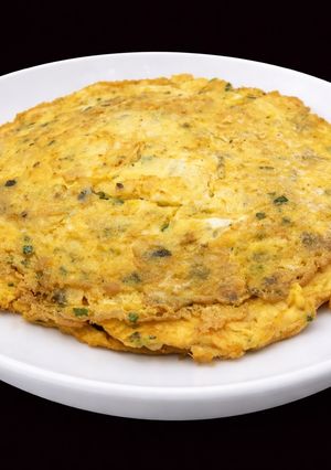 Hình của món SP.0385 - Trứng Chiên Sò Lụa Khô.