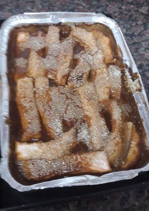 Una foto de Salmón al horno semi dulce