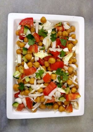 A picture of Chickpea salad.