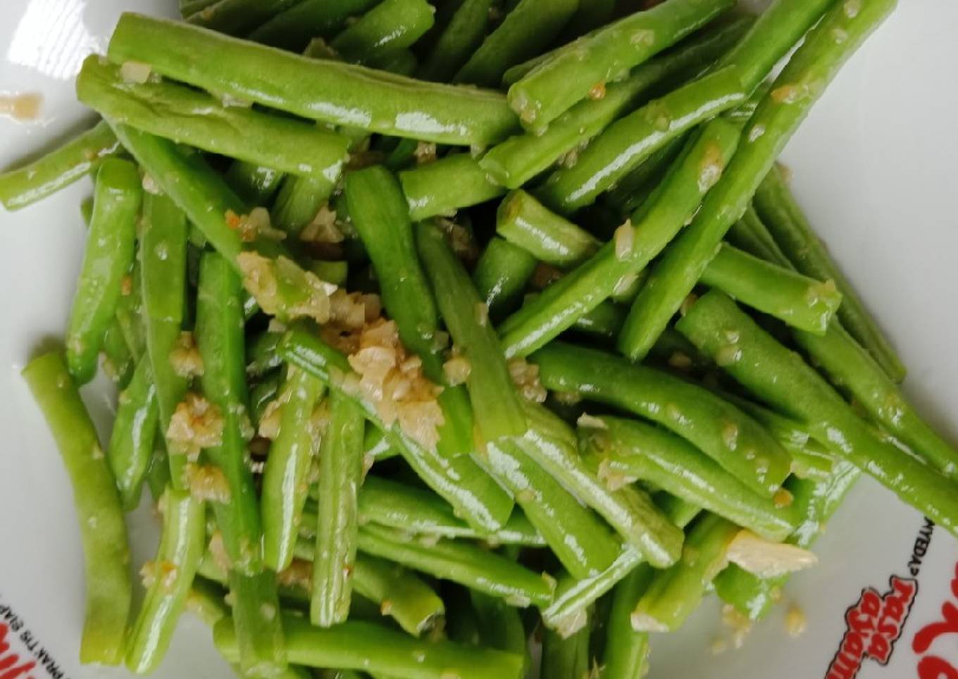 Baby buncis oseng bawang putih