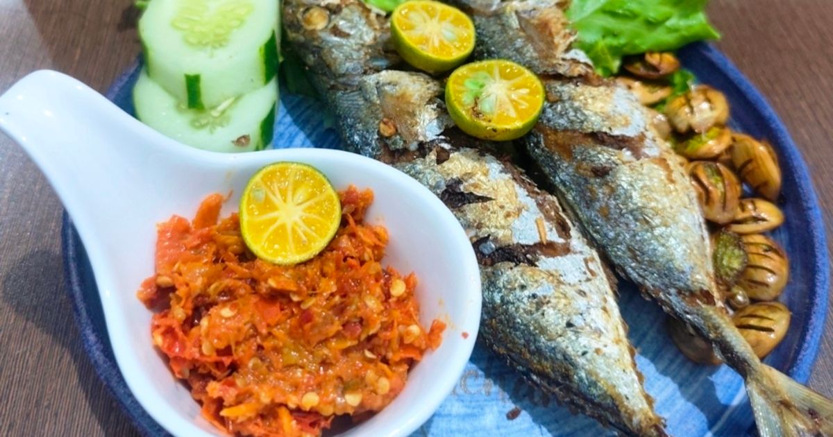 Ikan kembung goreng sambal terasi